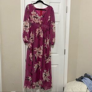 Long sleeve floral dress